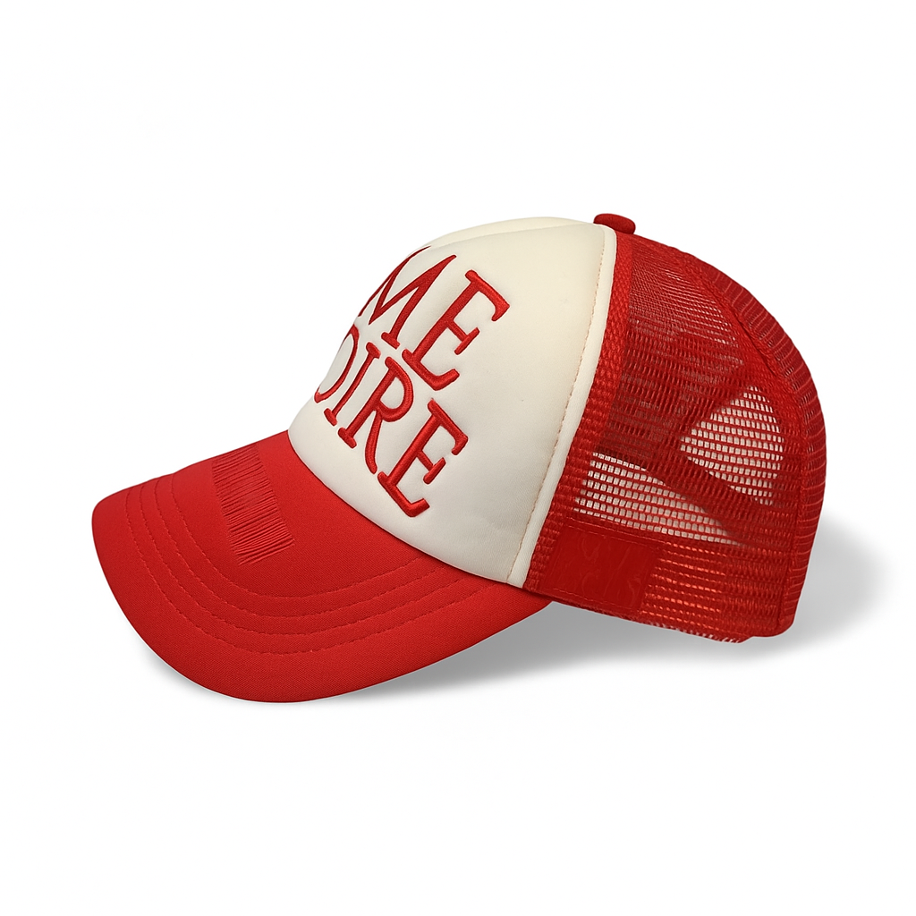 "Ame Noire" Signature Trucker Hat - RED